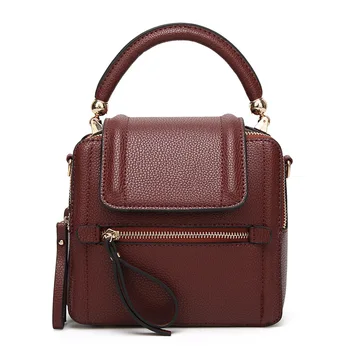 

2020 New One-Shoulder Portable Messenger Litchi Pattern Bag European And American Fashion Large-Capacity Female Bags