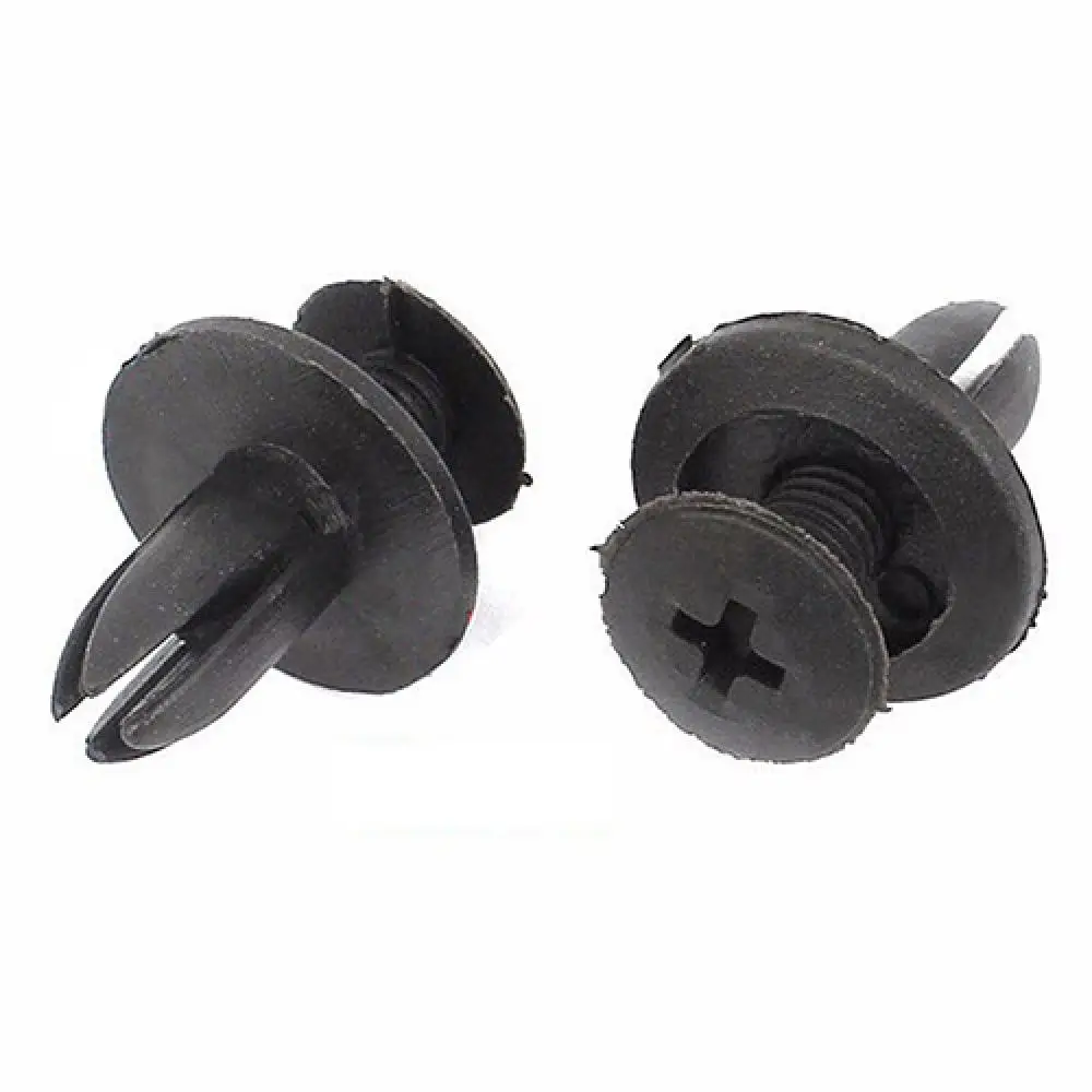 100Pcs Auto Fastener fit 6mm Hole Plastic Car Clips Fender Bumper Shield Retainer Plastic Rivet For Automobile auto fasteners