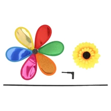 Блестки Подсолнух садовая ветряная мельница ветер Спиннер окно домашний двор Декор Детская игрушка