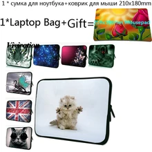 Funda Portatil 15,6 сумка для компьютера рукав сумка для ноутбука 17,3 11,6 13,3 14 13 12 15 17 неопрен 7 10 чехол для планшетного ПК+ коврик для мыши