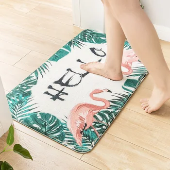 

Nordic ins wind flamingo mat toilet absorbent pad bathroom non-slip door mat bathroom door carpet mat