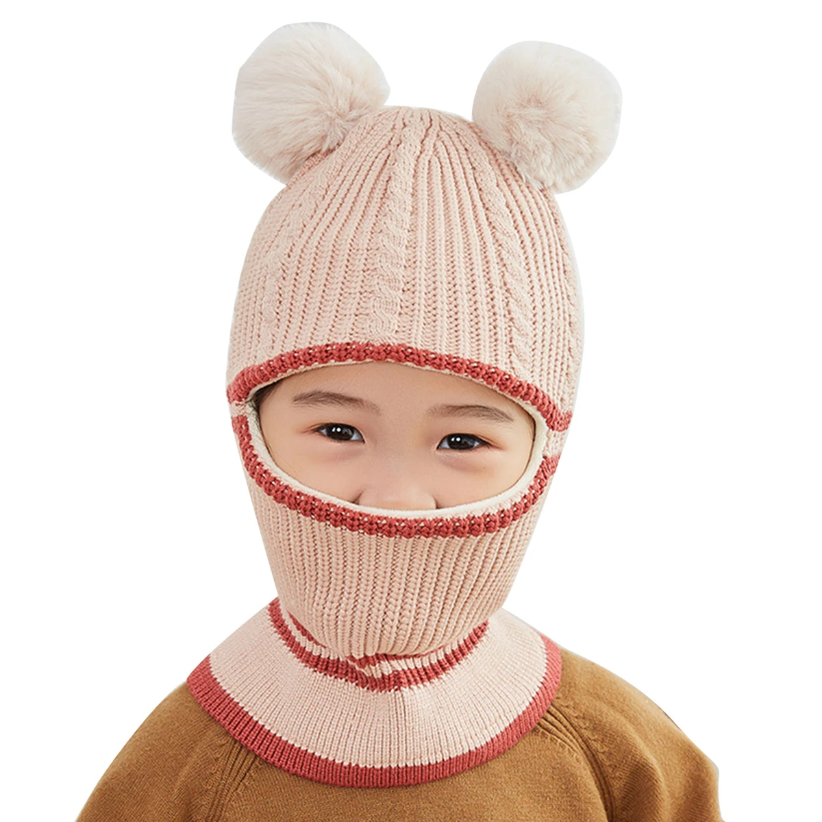 Puseky 1pcs/lot Baby Winter Hat& Scarf Baby Winter Cap Children Warm Scarf For Boys Suit Beanie Hats Scarfs For Girl Boy
