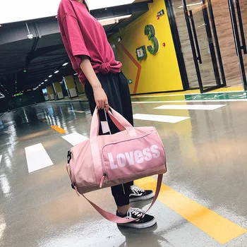 

New Style Gym Bag Large Capacity Short Trip Travel Hand round Bag Wet And Dry Separation Shoulder Bag Luggage Bag