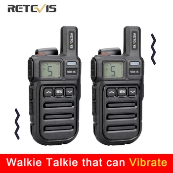 Retevis-Mini Walkie Talkie RB615 PMR, PMR 446, PTT FRS, 2 uds., Radio bidireccional portátil para restaurantes, caza, FRS VOX