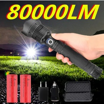 

2020 80000lm New Drop Shipping XHP70.2 Most Powerful Flashlight XHP90.2 USB Zoom LED Torch 18650 26650battery Best Camping Light