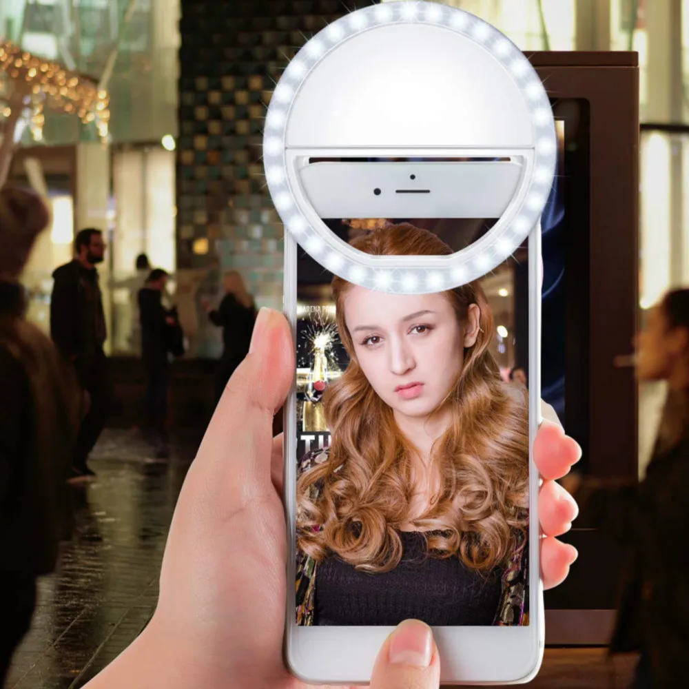 36 LED Selfie Light For Iphone Smartphone Lamps Lighting Night Darkness Photography Ring Selfie Ring Studio Vedio Photo Lighting