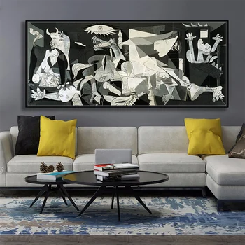 

Guernica Famous Canvas Painting Print On Canvas Artwork By Picasso Wall Picture For Bedroom Living Room Home Decor Free Shipping