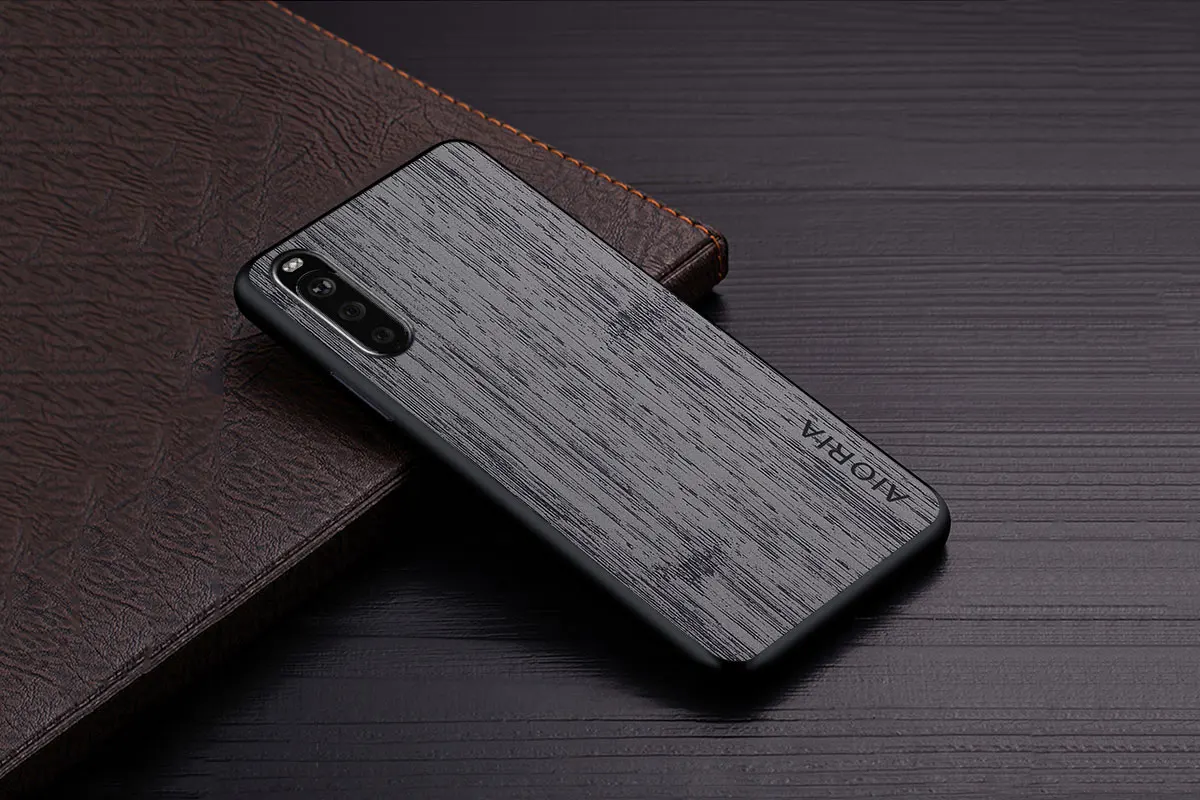 Hülle für Sony Xperia 1 5 10 IV ACE III II 2 Funda Bambus-Holzmuster Leder-Handyhülle Luxus-Coque für Sony Xperia 1 IV Case – Detail 11