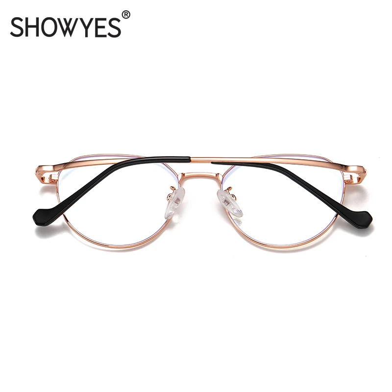 SHOWYES, компьютерные очки, женские, Овальные, анти-синий светильник, блокирующие очки, негабаритные, против Blu Ray, экран, игровые, простые очки 028