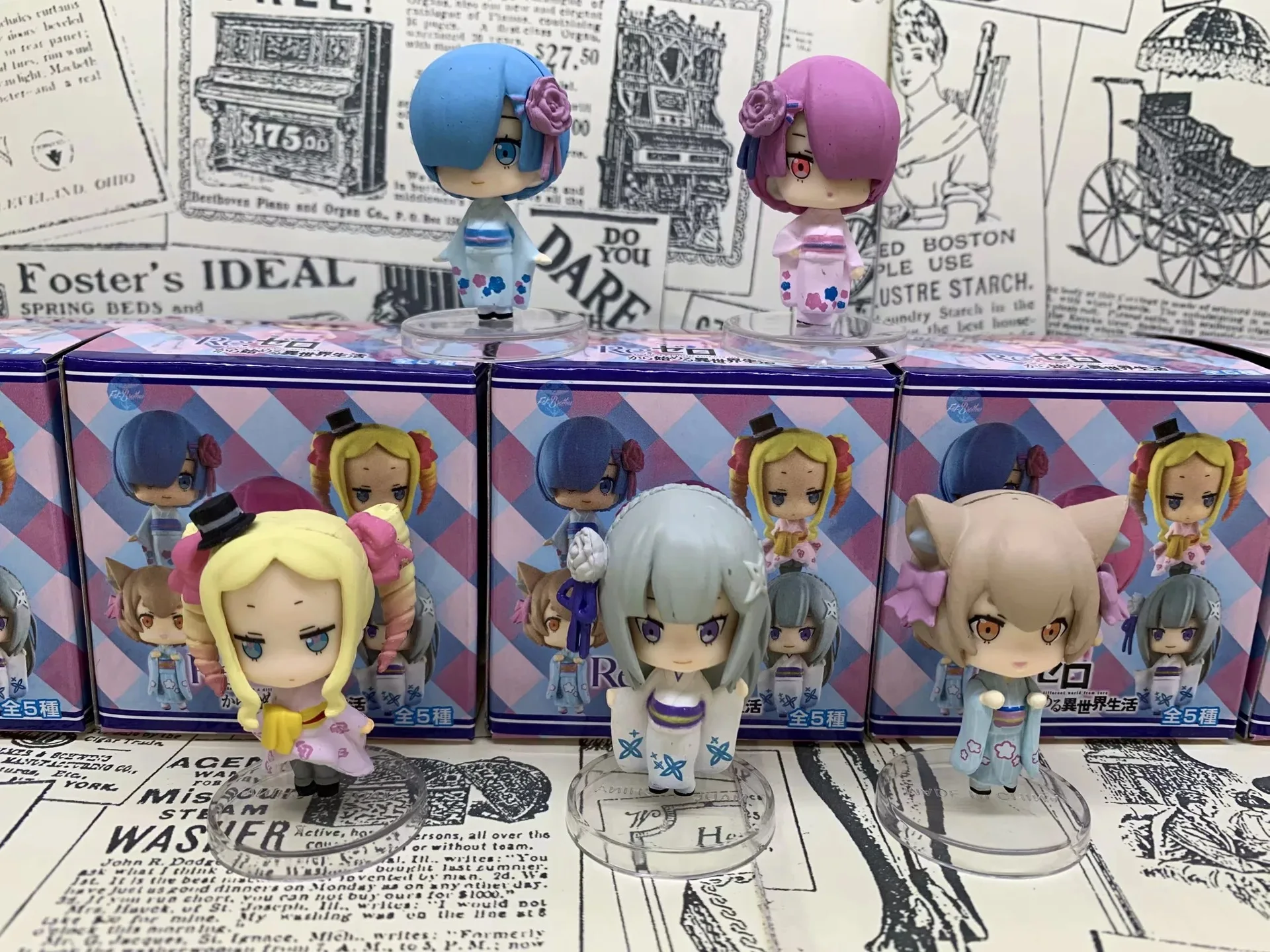 6 см Re: жизнь в другой мир от нуля 5 шт./компл. Беатрис Emilia фигурку Rem Ram ПВХ Фигурки