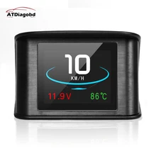 Дисплей на борту автомобиля P10, цифровой OBD2 прибор для измерения пробега и температуры, со спидометром Дисплей на борту автомобиля P10, цифровой OBD2 прибор для измерения пробега и температуры, со спидометром