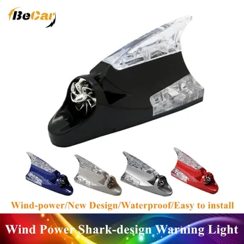 

1 Pc Car Auto Waterproof Shark Fin Antenna Wind Power LED Light Warning Flash Lamp Vehicle Exterior Accessories Replacemnet Part