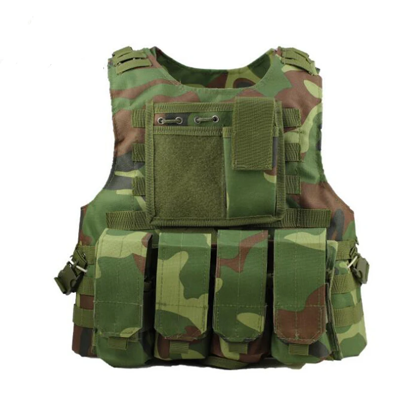 Страйкбольная военная одежда Тактический Жилет Molle боевой штурмовой стальной провод жилет открытый пейнтбол камуфляж одежда охотничий жилет - Цвет: Jungle
