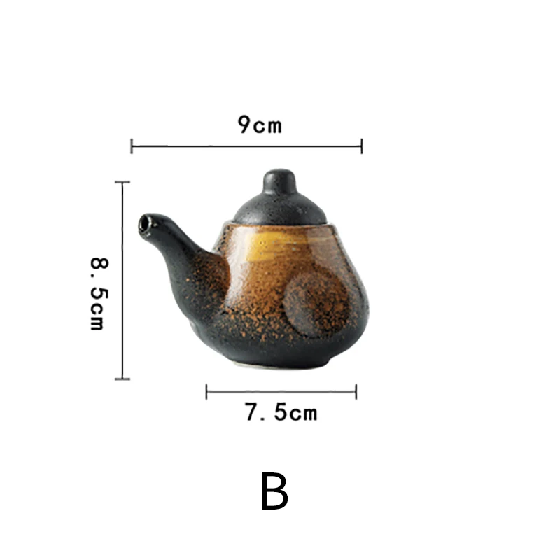 RUX керамические чашки приправа консервированная бутылка с соевым соусом держатель зубочистки банка для перца чайник для специй посуда Ресторан - Цвет: B
