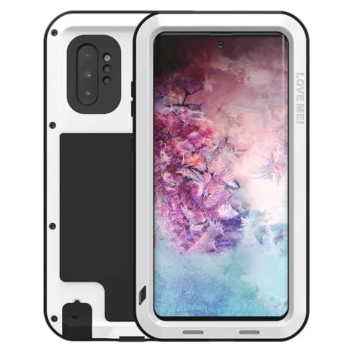 Белый Мощный чехол Love Mei для samsung Galaxy Note 10/Galaxy Note 10 Pro ударопрочный металлический алюминиевый корпус Розничная упаковка - Цвет: Белый