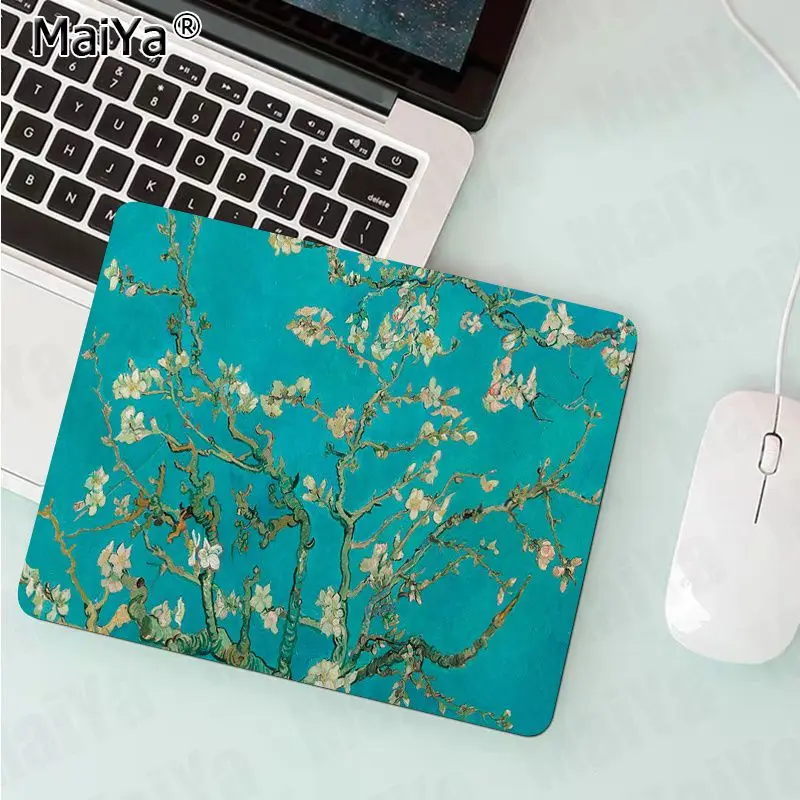 Not Lock Edge20x25cm Maiya Vincent van Gogh Подгонянный игровой коврик для мыши для ноутбука скорость/Управление версия большой игровой коврик для мыши - Цвет: Not Lock Edge20x25cm
