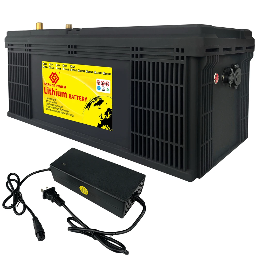 

12V 200Ah Lithium LFP Storage Battery With BMS Lifepo4 For RV Campers Scooter Solar Energy Reserve Power Supply