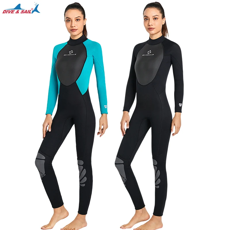 3MM Neoprene Wetsuit One-piece Men Women Keep Warm Swimming Scuba Diving  Bathing Suit Long Sleeve Triathlon Thermal Swimsuit - AliExpress