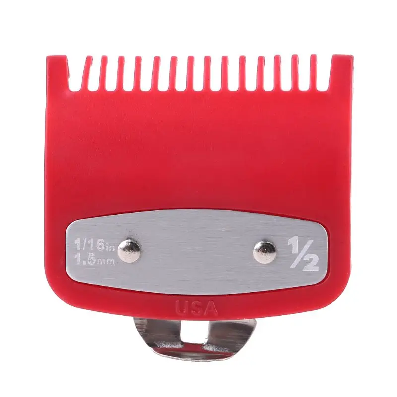 Red-1.5mm 1 шт./2 шт. профессиональная расческа для стрижки волос с металлическим зажимом - Цвет: Red-1.5mm