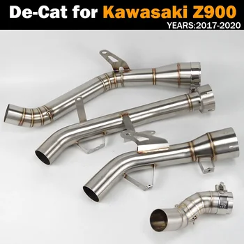 

Z900 2017 18 2019 Decat Slip-on Motorcycle Exhaust Middle Link Eliminator Down Pipe Cut Catalyst Elbow for Kawasaki Z 900 17-19