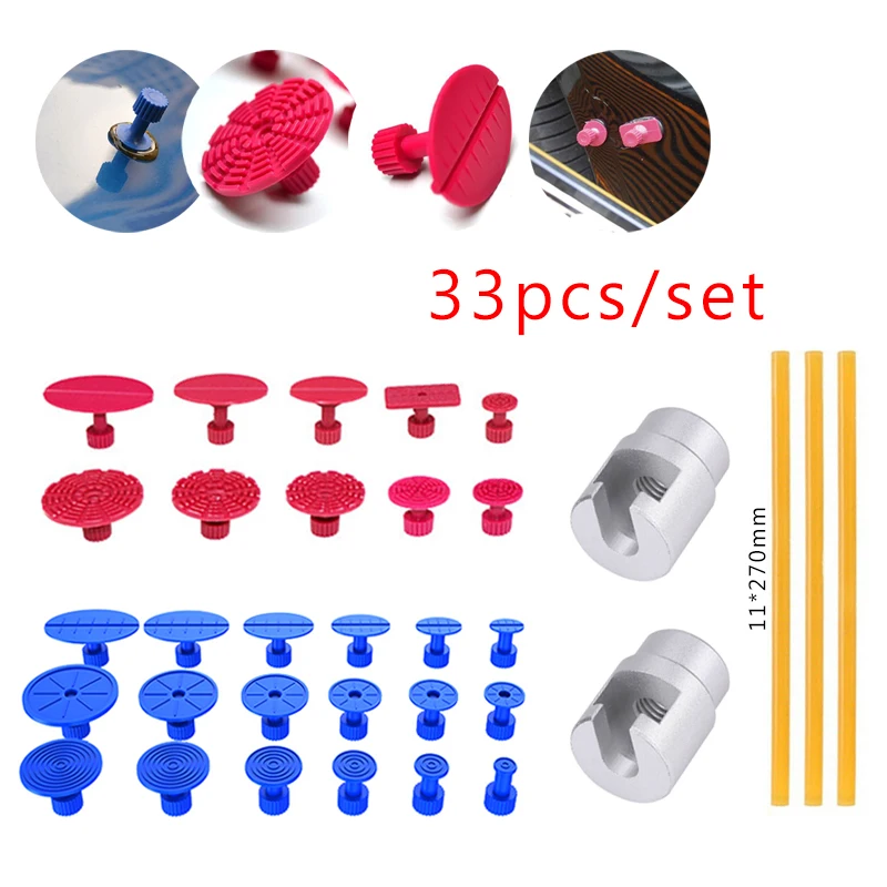 CYGOODS Glue Tabs Car Body Paintless Dent Repair Kit Hail Damage