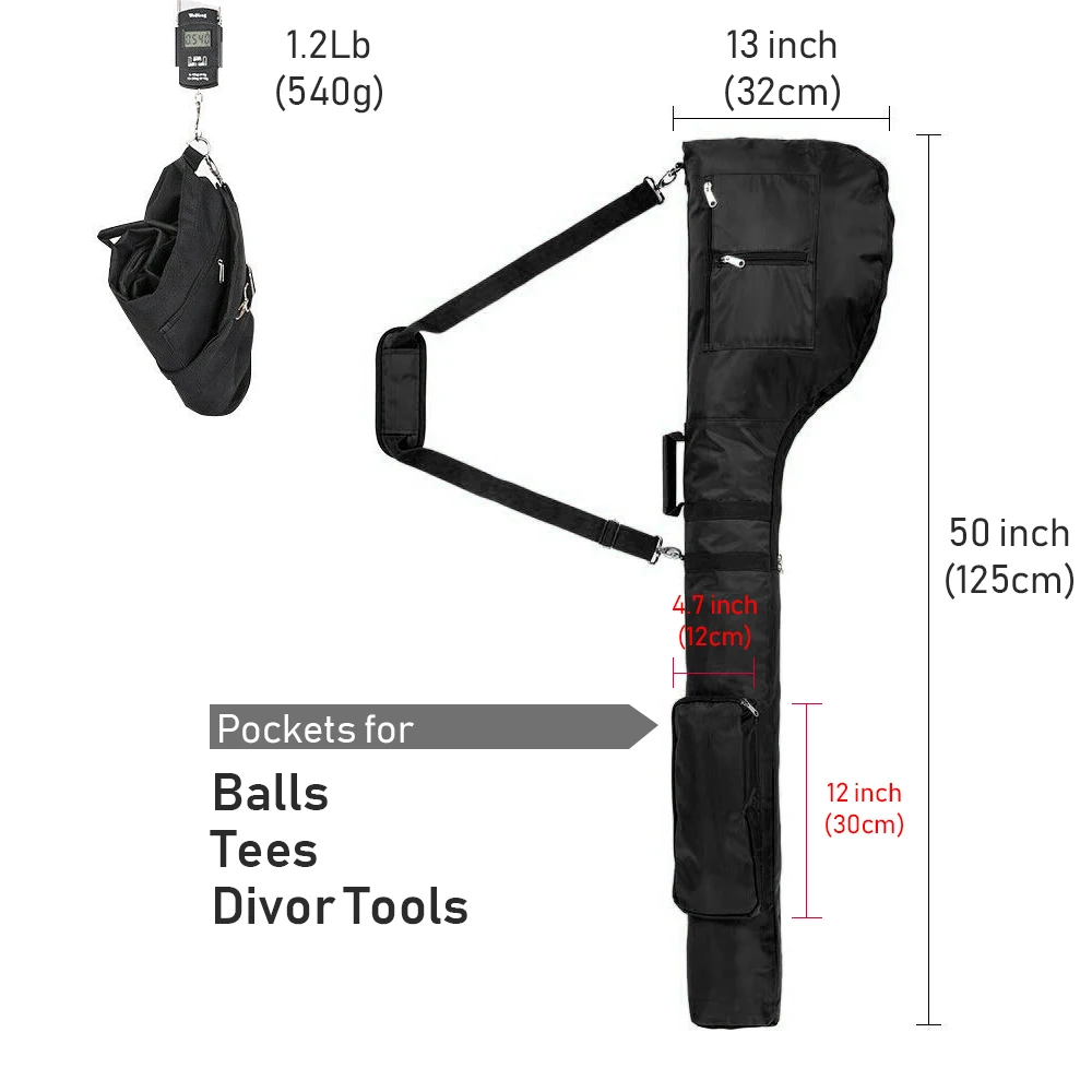 Чехол для клюшек для гольфа, сумка для переноски на молнии, легкий, легко носить с собой, новое обновление, разные цвета