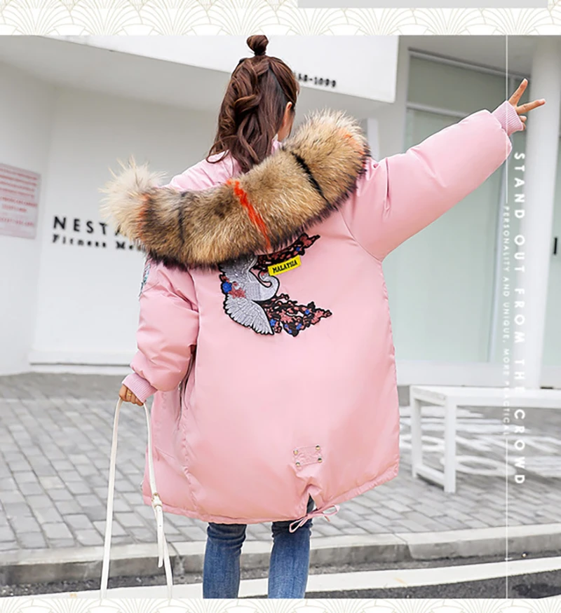 Зимние пальто для беременных женщин, женская зимняя куртка, пальто, толстая хлопковая теплая куртка, женская верхняя одежда, одежда для беременных - Цвет: Pink