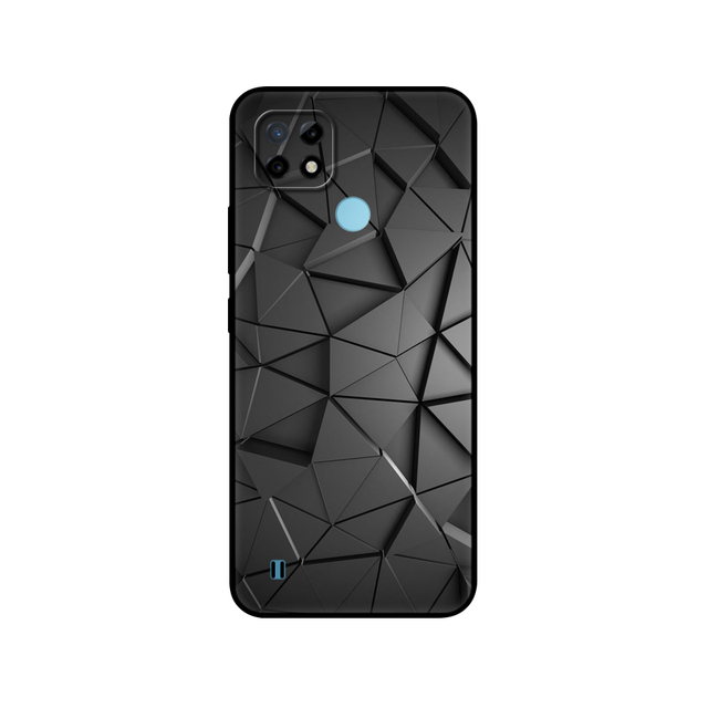 Realme C21 Case Silicon Back For OPPO RealmeC21 C 21 Phone Cover 6.5" Funda RMX3201 Bumper Capa Etui Soft black tpu case