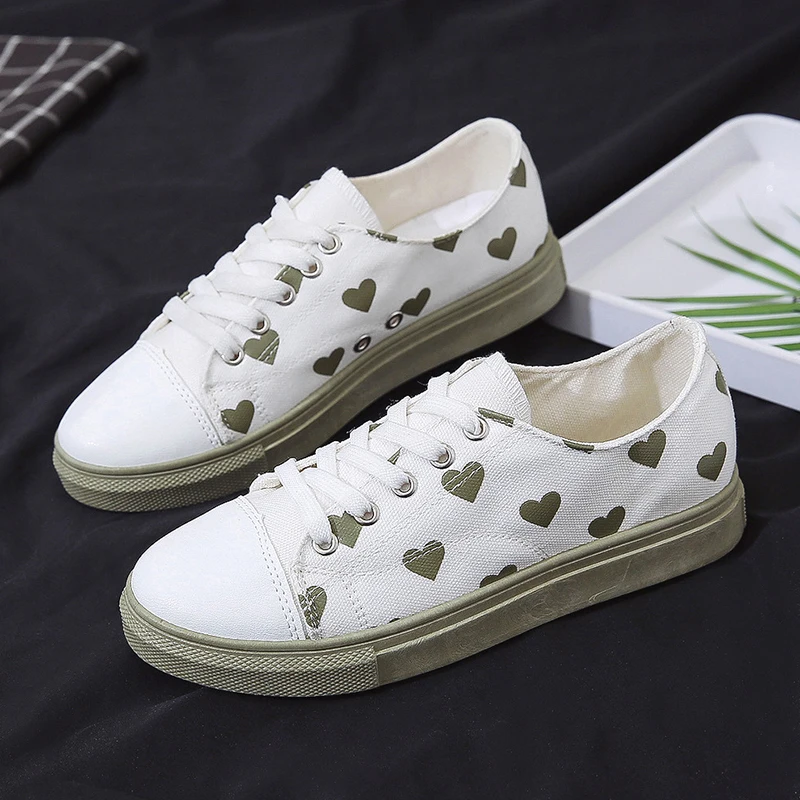 

Leisure sneakers woman shoes Fashion Women white sport shoes autumn 2019 ins heart women shoes Korean version
