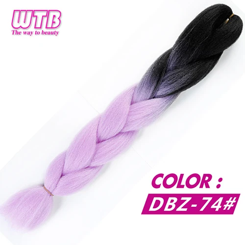 WTB длинные красные розовые Ombre Jumbo синтетические плетеные волосы для женщин крючком косички прическа высокая температура косички из волокна волос - Цвет: T1B/серый