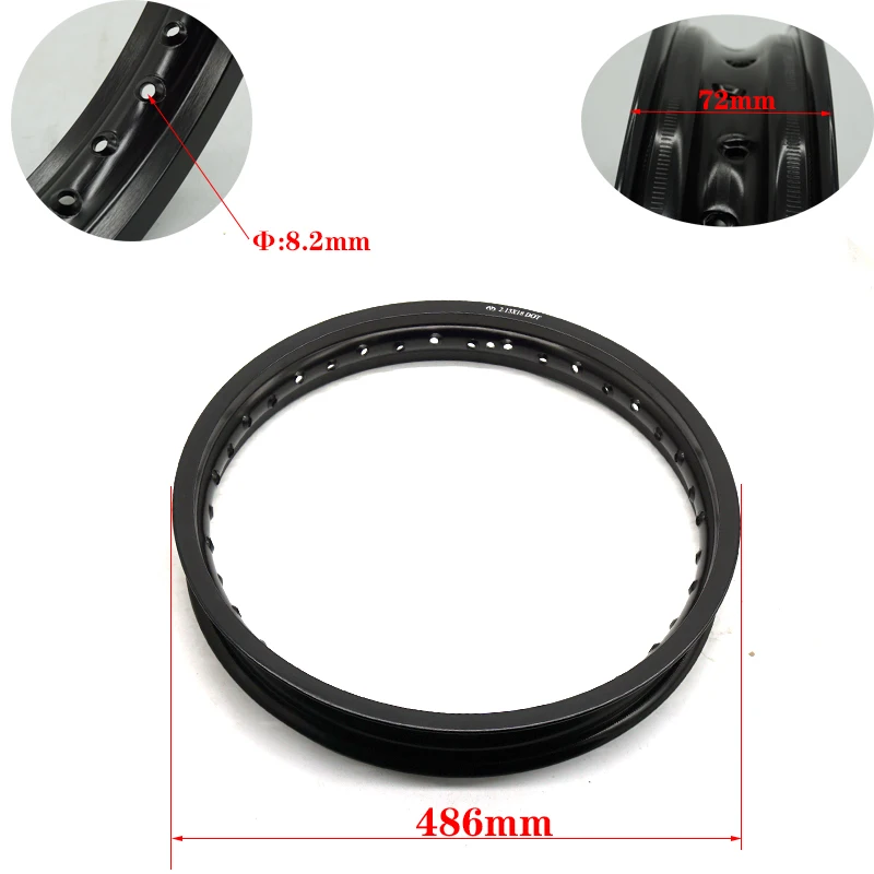 Motorcycle Aluminum Alloy 7075 Wheel Rim Black Circle 1.60x21,2.15x18,2.15x19 36 32 Hole For CRF SXF EXC YZF KXF BSE KAYO K6