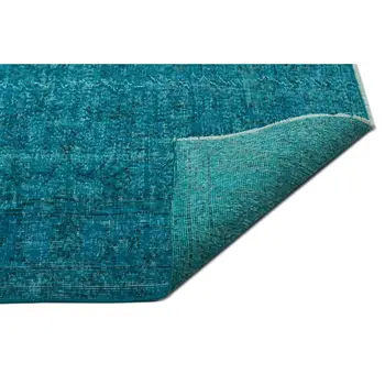 

Handmade Turquoise Vintage Overdyed Turkish Area Rug 206x300 Cm-6'9''X9'10''