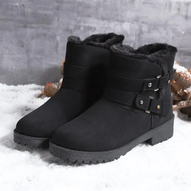 New Women's Comfortable Boots Women's High Quality Woman Female Comfortable Fashion Women's Shoes Round Toe Boots