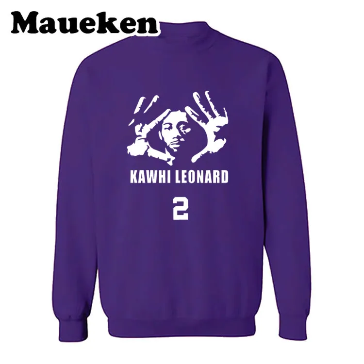 6 Мужские толстовки MVP Kawhi Leonard 2 KLAW kawaii Los Angeles KL2 толстовки толстые с круглым воротником Зимние W19101128 - Цвет: 6