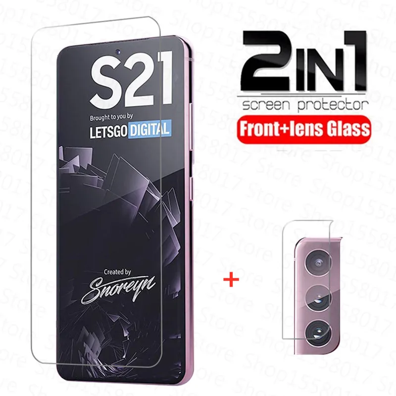 2in1 Tempered Glass For Samsung Galaxy S20 S21 Ultra 5g Screen