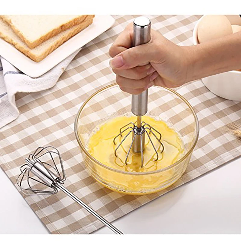 Egg Beater Self Turning Semi-automatic Whisk Hand Mixer Blender Kitchen Tools 