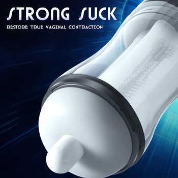 Male Masturbator Toys Automatic Sucking Masturbation Cup For Men Deep Throat Oral Vagina Suction Blowjob Vibrating Sex Machine 2