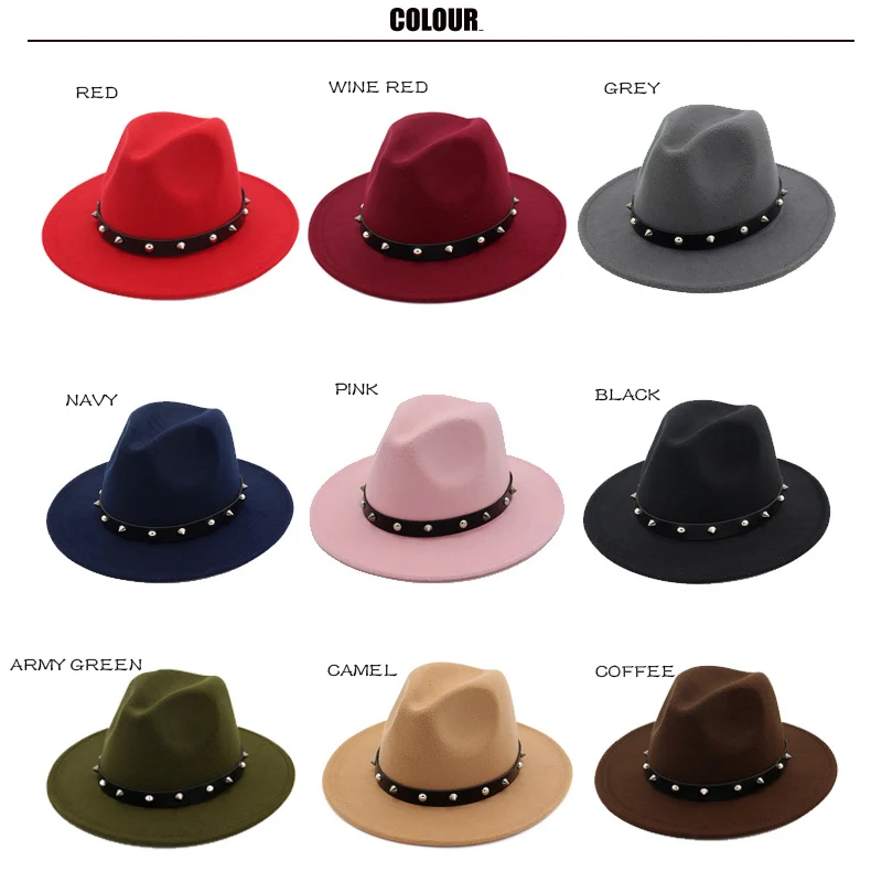 FS шерстяная фетровая шляпа для женщин и мужчин, фетровые шляпы из Трилби, розовые шапки с широкими полями для зимы и осени, джазовые шапки, Женские винтажные шапки, Sombrero Mujer