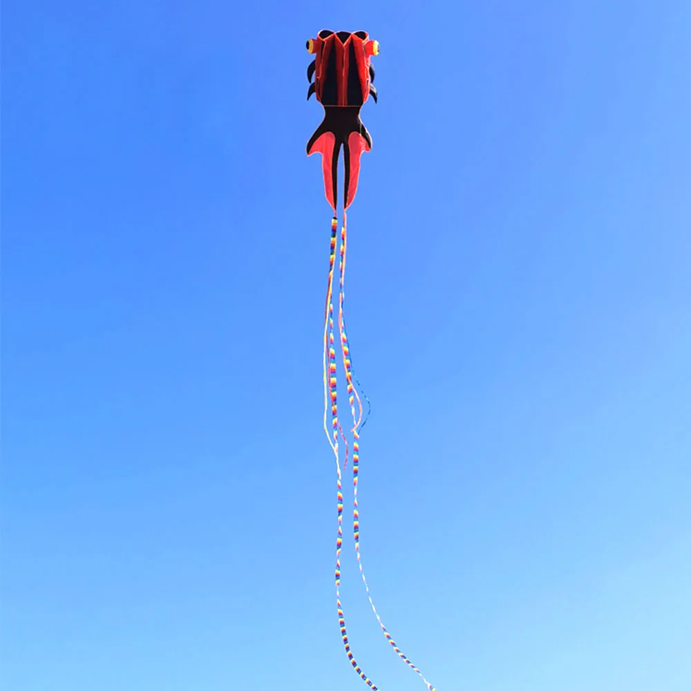 8m Goldfish Kite for Children Adults Soft Inflatable 3D Solid Kite with Long Rainbow Tails
