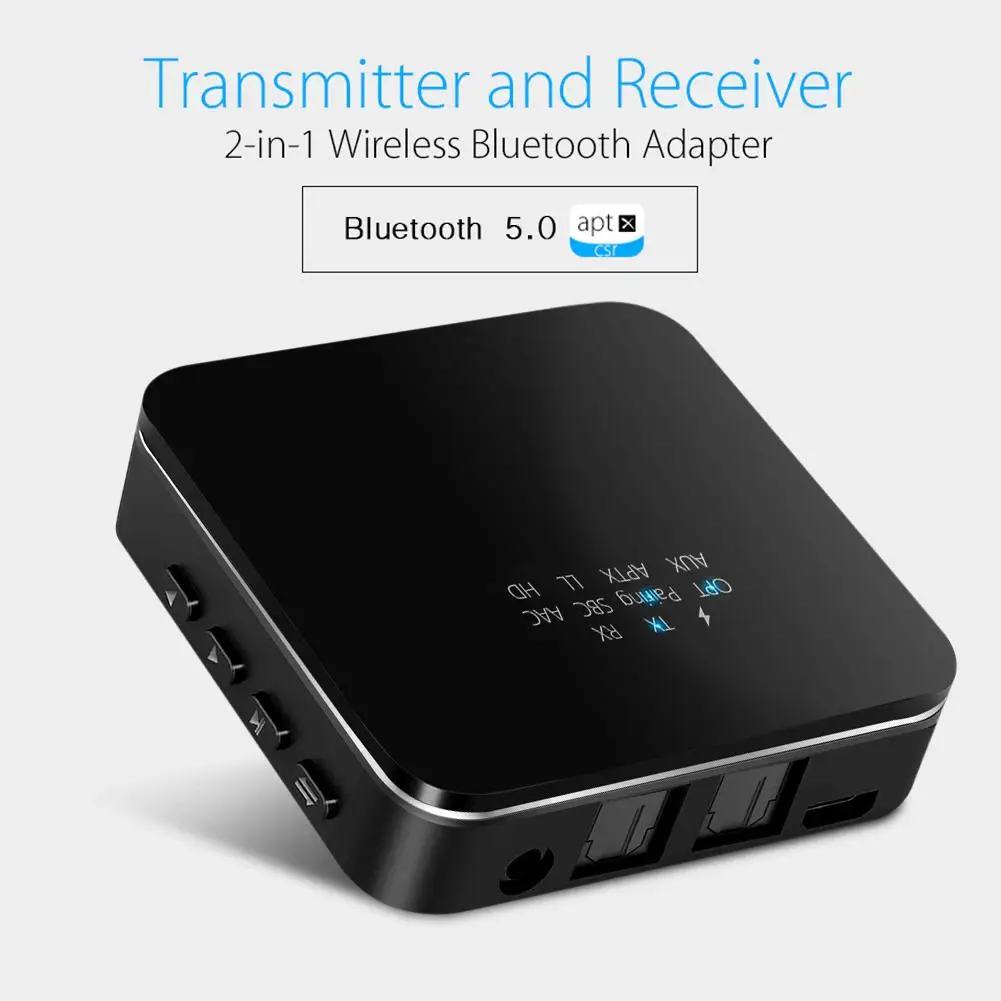 APTX низкая задержка CSR8675 Bluetooth передатчик приемник 2 в 1 Toslink/SPDIF 3,5 мм Aux/RCA/цифровой оптический беспроводной адаптер