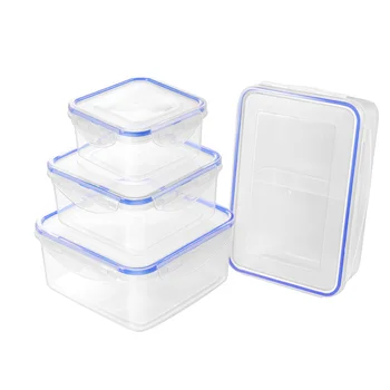 

Hemoton 4PCS Transparent Simple Food Storage Containers Set for Home Store Restaurant