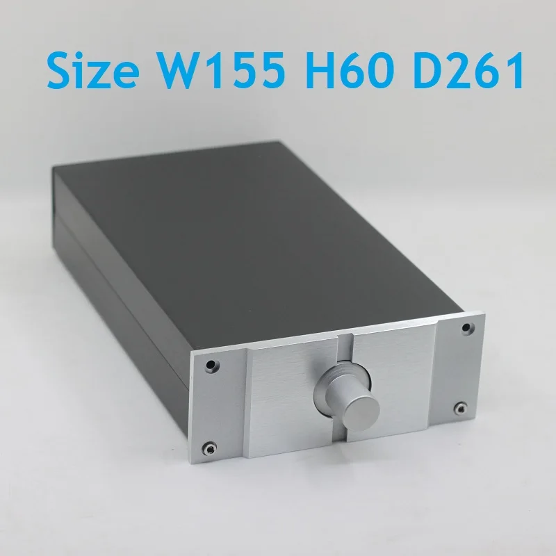 Панель пропуска алюминиевый усилитель для наушников Корпус Шасси W155 H60 D261 Amp