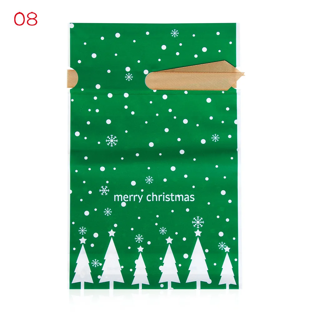08 -5PCS 1/5 шт. Рождественский подарок сумка мешочек для печенья, конфет в виде снежинок плотная сумка мыло ручной работы сумка-кисет для веселого Рождества Подарки на год - Цвет: 08 -5PCS