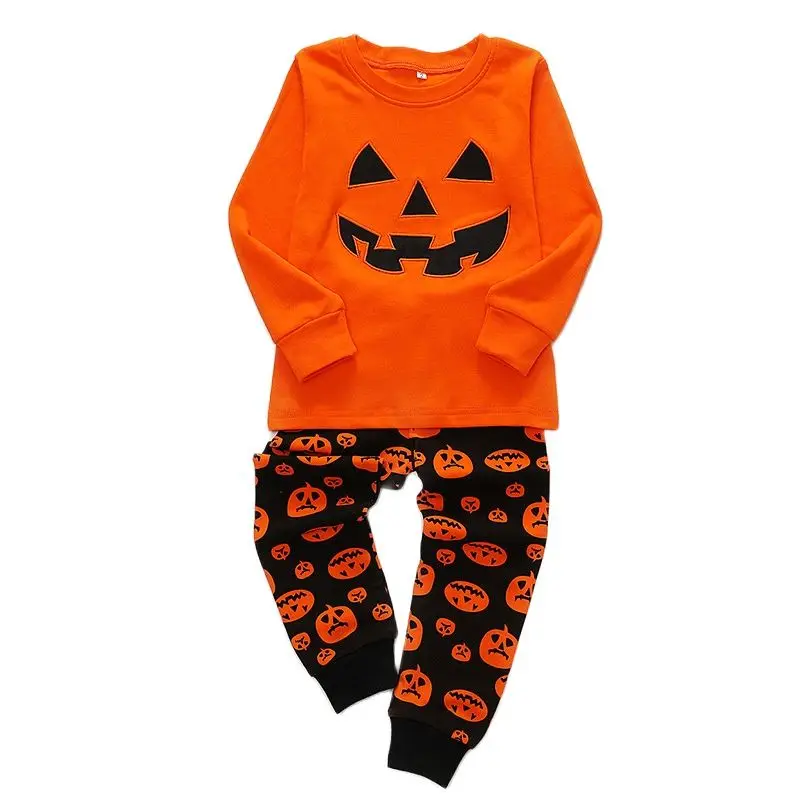 

Halloween Costume for kids Boys Girls Set Autumn 2021 New Cute Cartoon Pullover+Long Pant/2Pcs 2-7y Baby Suits Children Clothing