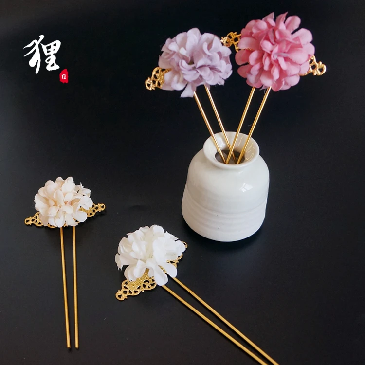 

Vintage Hanfu Headdress Hair Stick Classical Step Shake Hairpin Chinese Style Flower Kanzashi Antiquity Hair Accessories Cosplay