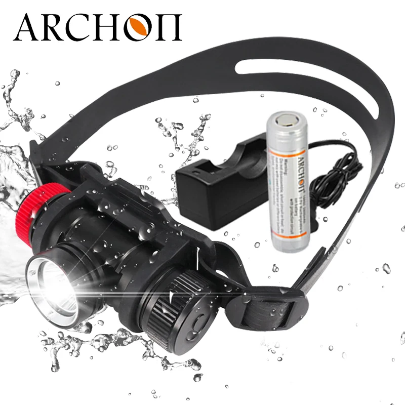 100MDivingHeadlampARCHONDH10LEDWaterproofScubaDiveHeadLamp1000LumenUnderwaterHead