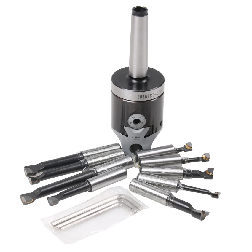 High precision MT2- F1 Type Rough Boring Head with MT2 Shanks inch size boring system with 9pcs bar 50mm borign head