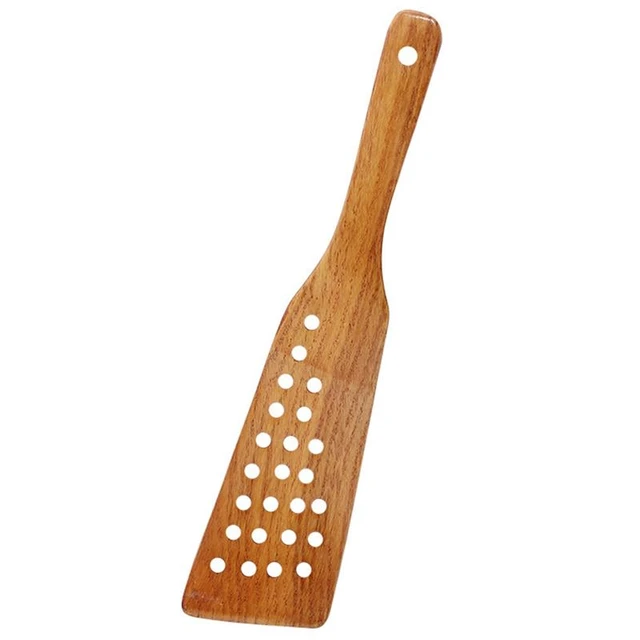 24 Hole Handcrafted Cooking Curved Spatula Wooden Spatula Non-stick Super  Strong Cooking Turner Kitchen Spurtle