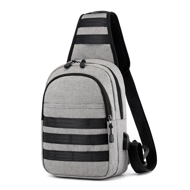 

Cross Border New Style Light Wear-Resistant Large-Volume Men Chest Bag Fashion Simple Cool Crossbody Bag Manufacturers Wholesale