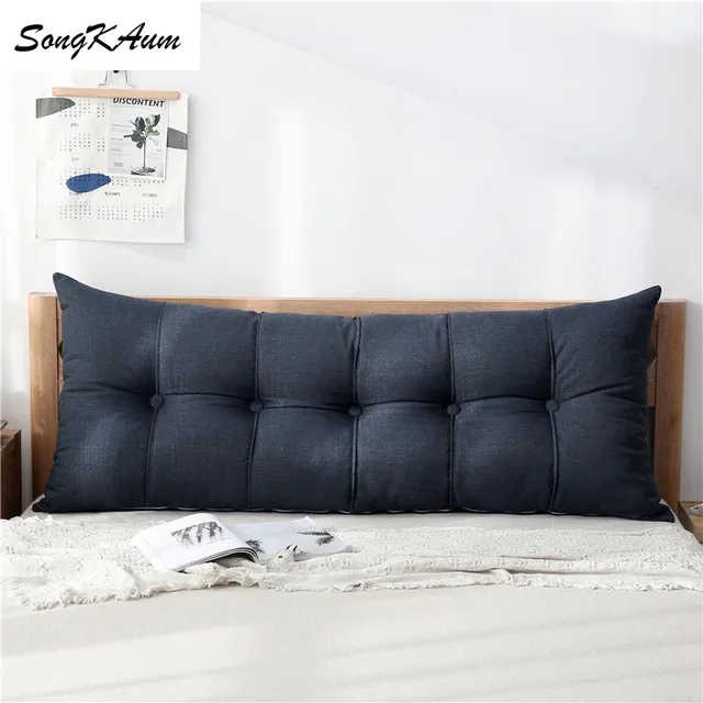 SongKaum washable long bedside pillow made 100% cotton with soft filling